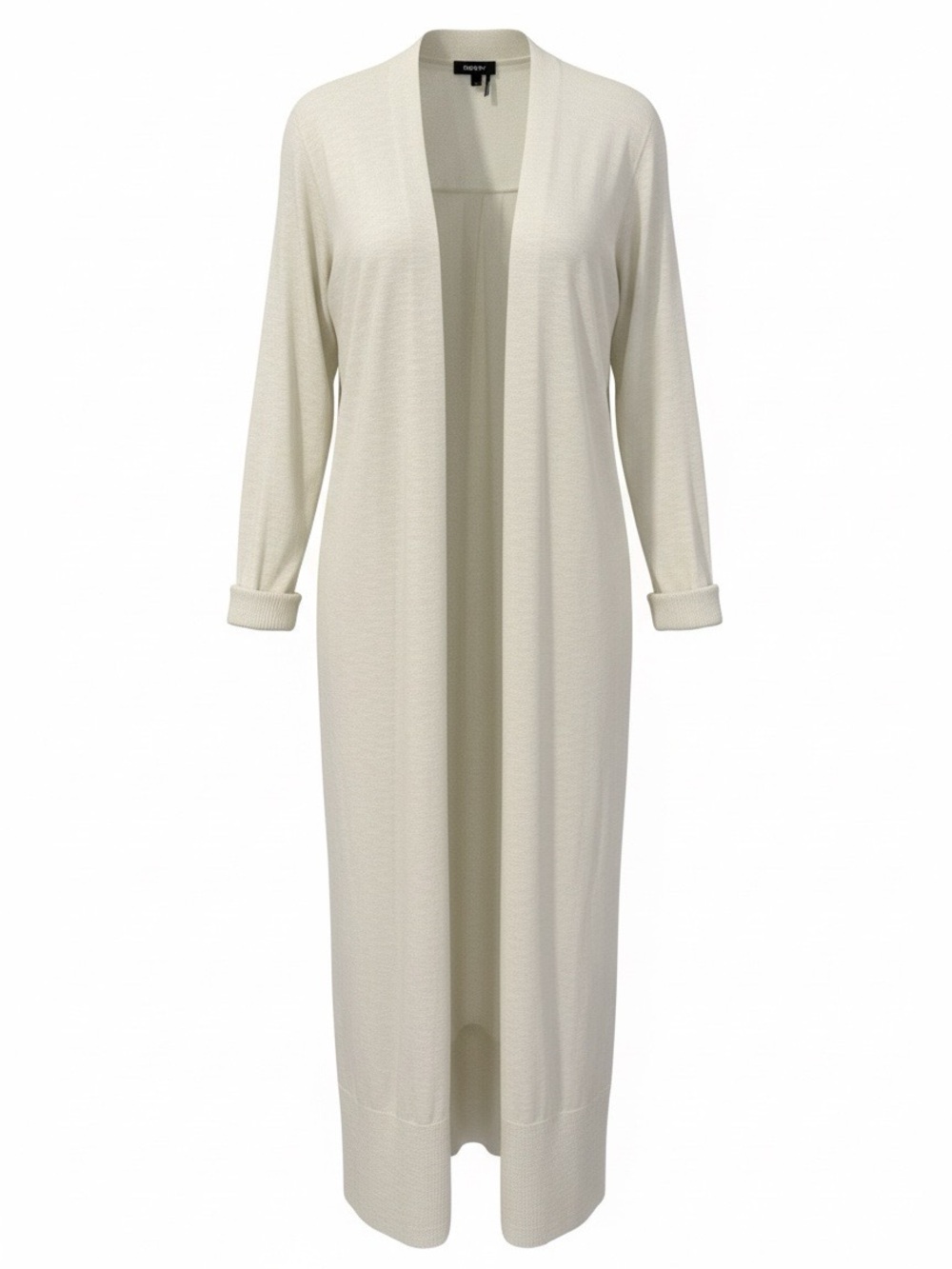 DKNY Cream Longline Open-Front Duster Cardigan